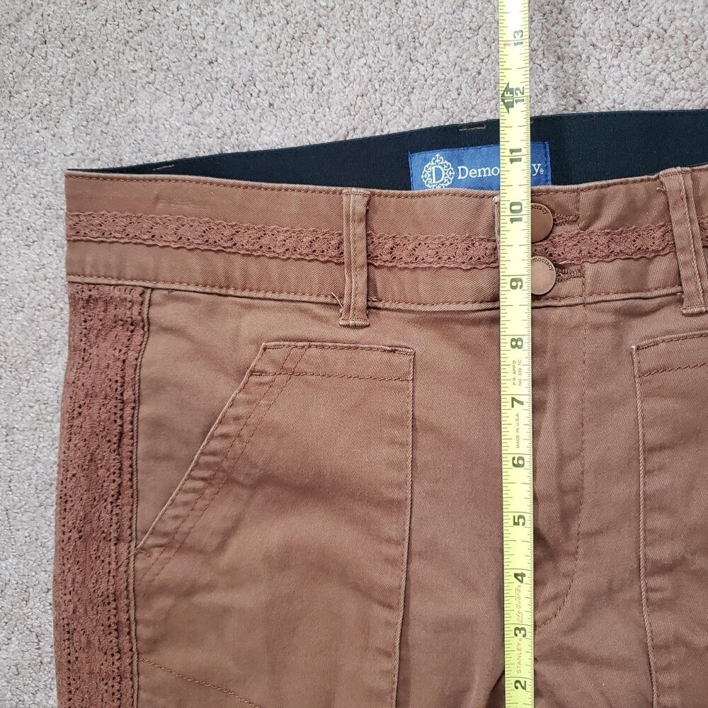 Democracy Ab Solution Utility Cargo Pants Side And Waist Lace detailing Brown 8 - Picture 9 of 10